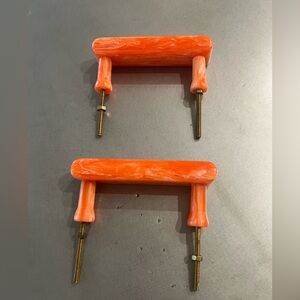 Elegant Orange Marbled pattern drawer/door pulls